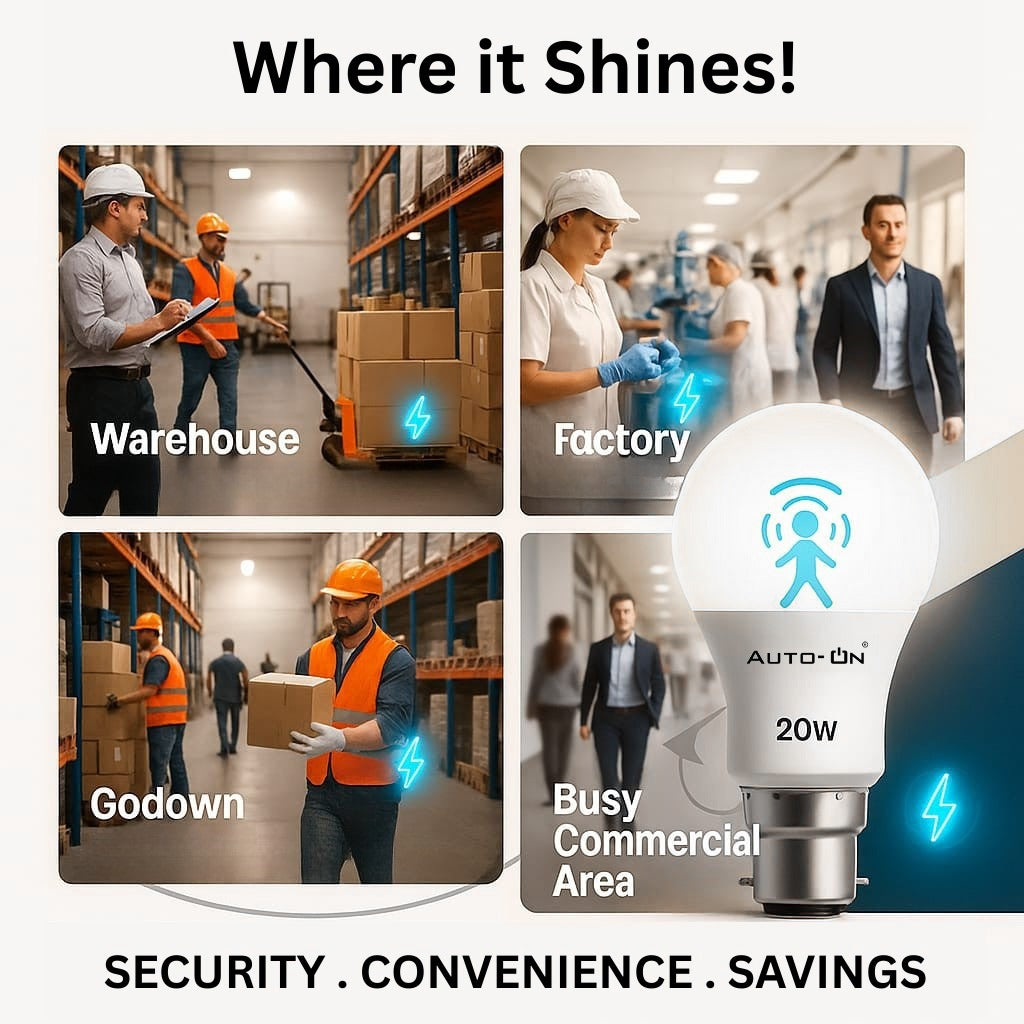 Auto-ON Motion Sensor LED Bulb (20W)