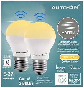 Auto-ON Motion Sensor LED Bulb (9W)