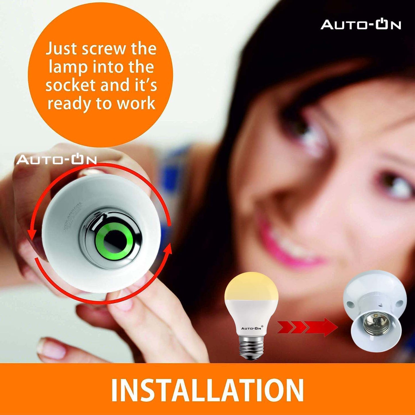 Auto-ON Motion Sensor LED Bulb E27 Screw Type (9W) (Automatic ON/OFF) (Works both during Day/Night) (Only Motion Sensing) (One Year Warranty) - (Yellow,Pack of 1)