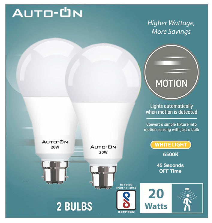 Auto-ON Motion Sensor LED Bulb (20W)