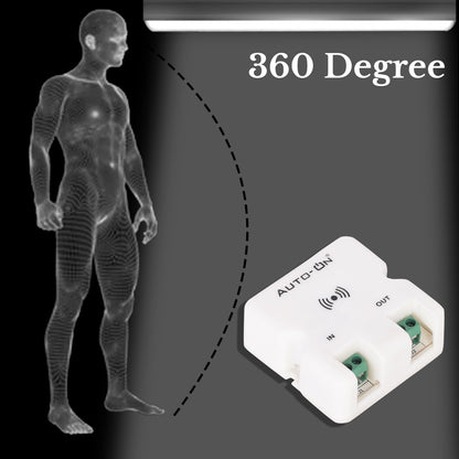 AUTO-ON Smart Radar Sensor Switch | Motion Activated Automation for Exhaust Fans, Tube Lights & more | 360° Detection