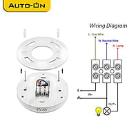 Auto-ON PIR Motion + Day/Night Sensor - Roof Mount type - Pack of 1 Pcs