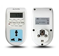 Auto-ON Digital Timer Wall Socket Plug Type 6A in-Built Buttons - Pack of 1 pcs