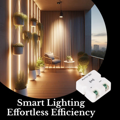 AUTO-ON Smart Radar Sensor Switch | Motion Activated Automation for Exhaust Fans, Tube Lights & more | 360° Detection