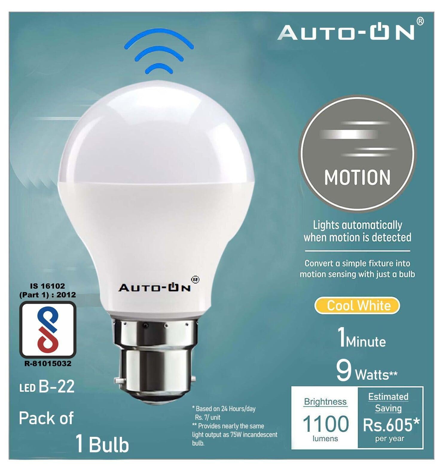 Auto-ON Motion Sensor Bulb