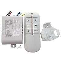 Auto-ON Quick Sense(Qs-RF01): 4 Way RF Remote Control Switch (Standard Size) Auto-ON Quick Sense(Qs-RF01): 4 Way RF Remote Control Switch (Standard Size)