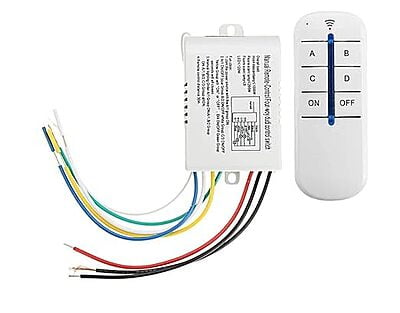 Auto-ON Quick Sense(Qs-RF01): 4 Way RF Remote Control Switch (Standard Size)