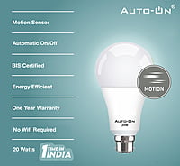 Auto-ON Motion Sensor LED Bulb (20W) (Automatic ON/OFF) (Works both during Day/Night) (Only Motion Sensing) (One Year Warranty) - Cool White- Pack of 1 Auto-ON Motion Sensor LED Bulb (20W) (Automatic ON/OFF) (Works both during Day/Night) (Only Motion Sensing) (One Year Warranty) - Cool White- Pack of 1