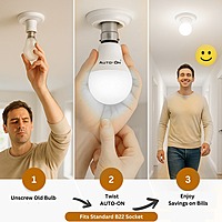 Auto-ON Motion Sensor LED Bulb (20W) (Automatic ON/OFF) (Works both during Day/Night) (Only Motion Sensing) (One Year Warranty) - Cool White- Pack of 1 Auto-ON Motion Sensor LED Bulb (20W) (Automatic ON/OFF) (Works both during Day/Night) (Only Motion Sensing) (One Year Warranty) - Cool White- Pack of 1
