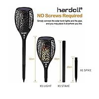 Auto-On Solar Lights for Home Outdoor Garden Waterproof 72 LED Flickering Flames Torches Lights for Decoration (Pack of 2, Plastic) Visit the hardoll Store Auto-On Solar Lights for Home Outdoor Garden Waterproof 72 LED Flickering Flames Torches Lights for Decoration (Pack of 2, Plastic) Visit the hardoll Store