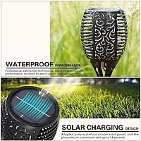 Auto-On Solar Lights for Home Outdoor Garden Waterproof 72 LED Flickering Flames Torches Lights for Decoration (Pack of 2, Plastic) Visit the hardoll Store Auto-On Solar Lights for Home Outdoor Garden Waterproof 72 LED Flickering Flames Torches Lights for Decoration (Pack of 2, Plastic) Visit the hardoll Store