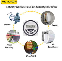 Auto-ON Digital Timer Heavy Duty 15 Ampere - DIN rail mount type - Pack of 1 pcs Auto-ON Digital Timer Heavy Duty 15 Ampere - DIN rail mount type - Pack of 1 pcs