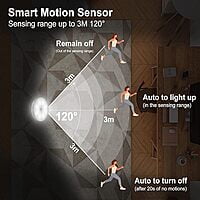 Auto- On Rechargeable Motion Sensor Night Light with Self-Adhesive Design for Home Use - Ideal for Hallways, Wardrobes, Bedrooms, Stairs, Bathrooms, Kitchens, and Basements (Cool White, Pack 2) Auto- On Rechargeable Motion Sensor Night Light with Self-Adhesive Design for Home Use - Ideal for Hallways, Wardrobes, Bedrooms, Stairs, Bathrooms, Kitchens, and Basements (Cool White, Pack 2)