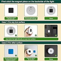 Auto- On Rechargeable Motion Sensor Night Light with Self-Adhesive Design for Home Use - Ideal for Hallways, Wardrobes, Bedrooms, Stairs, Bathrooms, Kitchens, and Basements (Cool White, Pack 2) Auto- On Rechargeable Motion Sensor Night Light with Self-Adhesive Design for Home Use - Ideal for Hallways, Wardrobes, Bedrooms, Stairs, Bathrooms, Kitchens, and Basements (Cool White, Pack 2)
