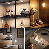 Auto- On Rechargeable Motion Sensor Night Light with Self-Adhesive Design for Home Use - Ideal for Hallways, Wardrobes, Bedrooms, Stairs, Bathrooms, Kitchens, and Basements (Cool White, Pack 2) Auto- On Rechargeable Motion Sensor Night Light with Self-Adhesive Design for Home Use - Ideal for Hallways, Wardrobes, Bedrooms, Stairs, Bathrooms, Kitchens, and Basements (Cool White, Pack 2)