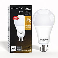 Auto-ON Motion Sensor LED Bulb (20W) (Automatic ON/OFF) (Works both during Day/Night) (Only Motion Sensing) (One Year Warranty) - Cool White- Pack of 1 Auto-ON Motion Sensor LED Bulb (20W) (Automatic ON/OFF) (Works both during Day/Night) (Only Motion Sensing) (One Year Warranty) - Cool White- Pack of 1