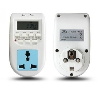 Auto-ON Digital Timer Wall Socket Plug Type 6A in-Built Buttons - Pack of 1 pcs Auto-ON Digital Timer Wall Socket Plug Type 6A in-Built Buttons - Pack of 1 pcs