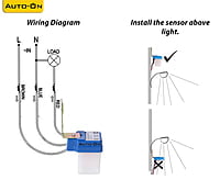 Auto-ON Dusk to Dawn Sensor Day Night Sensing 6 Ampere - Pck of 1 pcs Auto-ON Dusk to Dawn Sensor Day Night Sensing 6 Ampere - Pck of 1 pcs