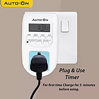 Auto-ON Digital Timer Wall Socket Plug Type 6A in-Built Buttons - Pack of 1 pcs Auto-ON Digital Timer Wall Socket Plug Type 6A in-Built Buttons - Pack of 1 pcs