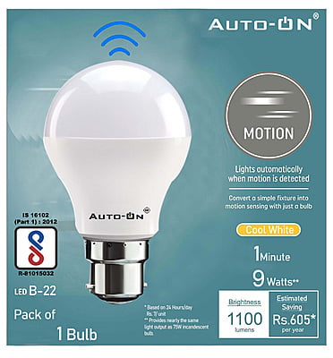 Auto-ON Motion Sensor LED Bulb (10W)