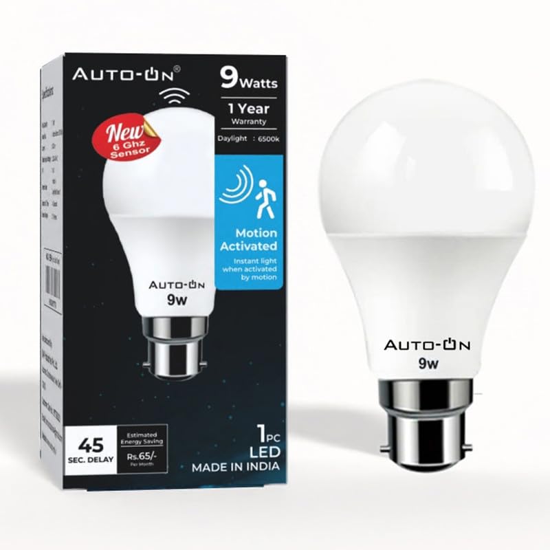 Auto-ON Motion Sensor LED Bulb 9W