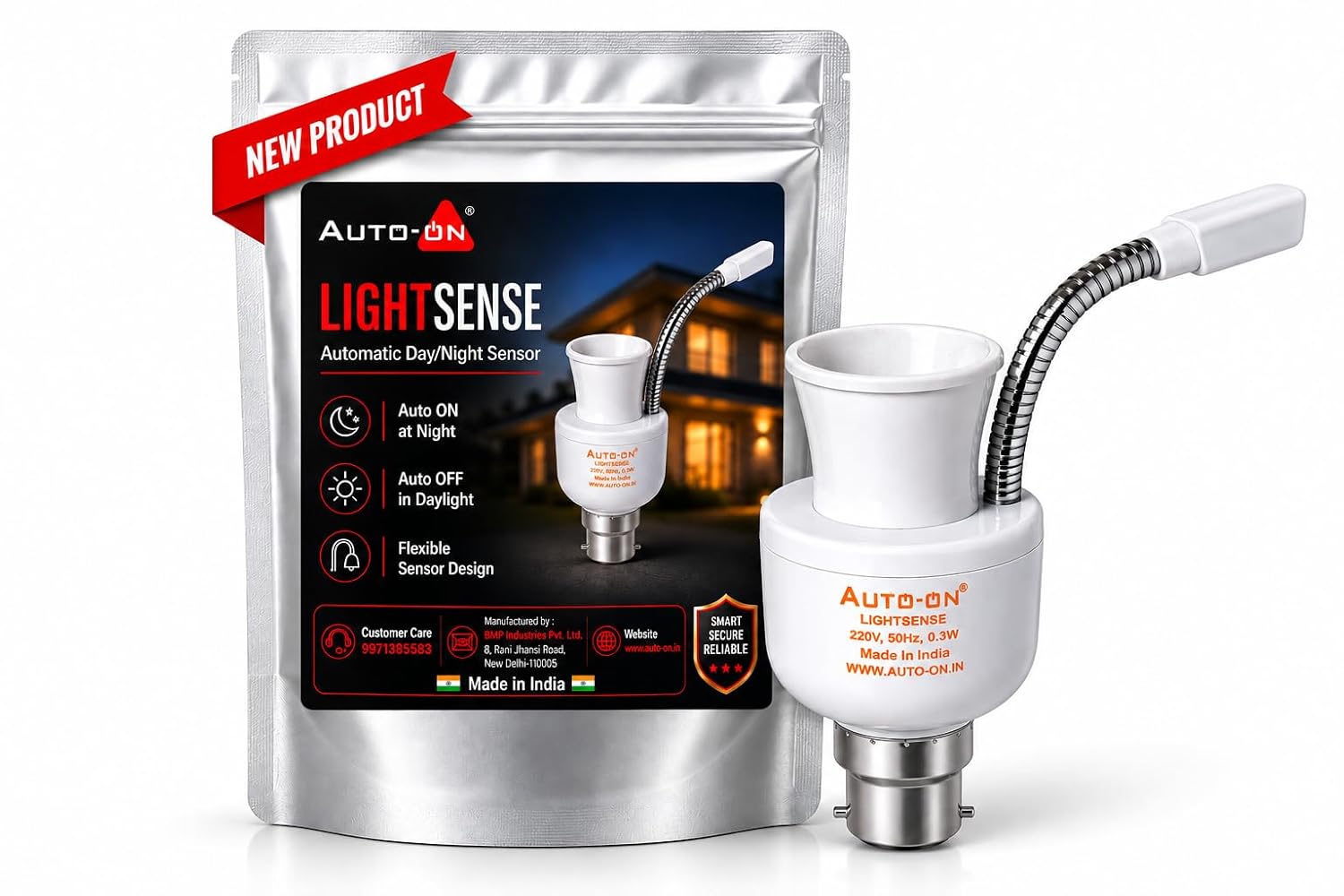 Auto-ON LightSense Day/Night Sensor Holder