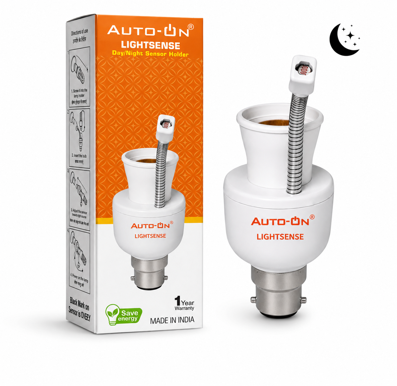 Auto-ON LightSense Day/Night Sensor Holder